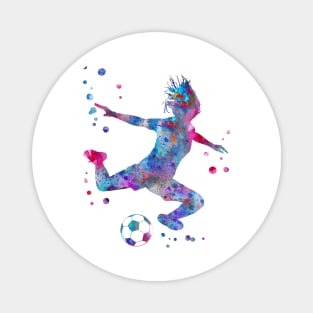 Female Soccer Player Magnet